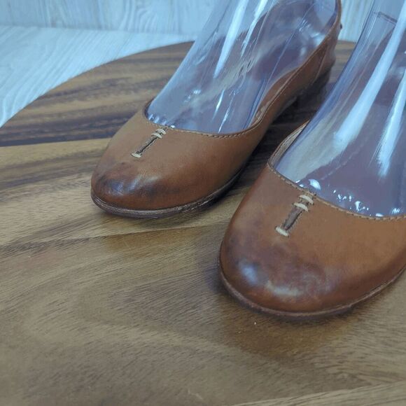 Frye Brown Leather Ballet Flats Womens Size 7.5 - Picture 8 of 12